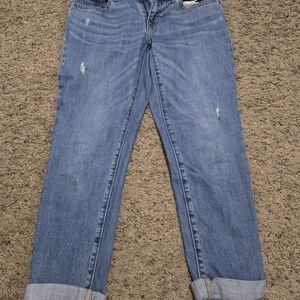 GAP Light Blue Boyfriend Jeans with Subtle Distressing. 2/26